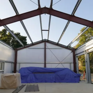 Horticulture Barn Construction, interior looking northwest