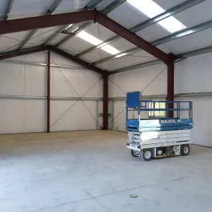 Horticulture Barn Construction, interior looking south