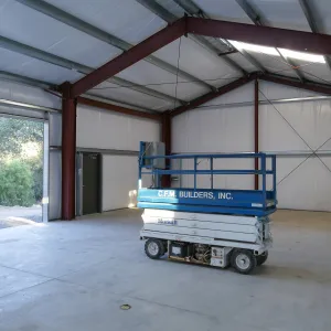 Horticulture Barn Construction, interior looking east