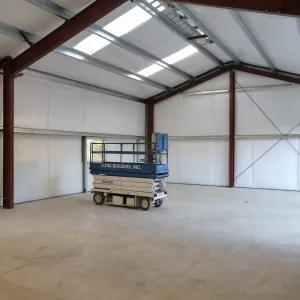 Horticulture Barn Construction, interior looking west