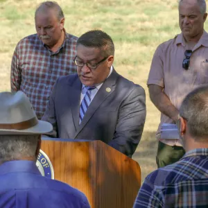 Central Coast Heritage Protection Act press conference, Salud Carbajal