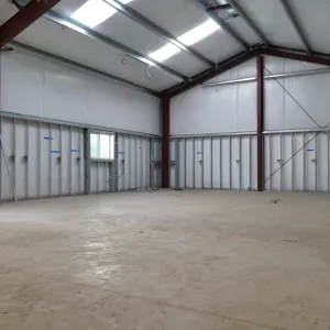 Horticulture Barn Construction, interior looking west