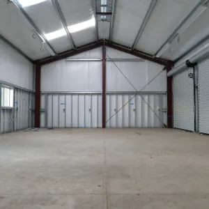 Horticulture Barn Construction, interior looking northwest