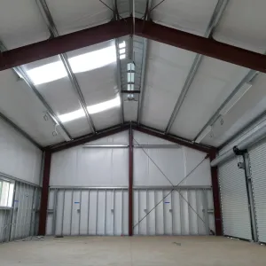 Horticulture Barn Construction, interior looking northwest