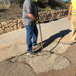 Installation of Eco-PaveÂ® path at the Island View Garden. Frank Elswick