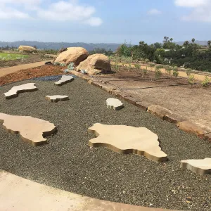 Island View Garden, Finishing the Island Sculpture