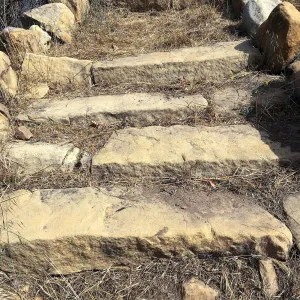 Before reconstruction of stairs down south slope of Island View Garden