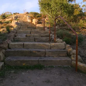 New railing at Island View Garden south steps