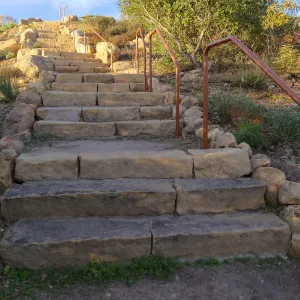 New railing at Island View Garden south steps