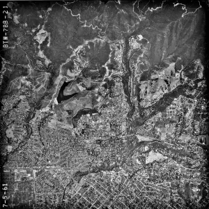 Aerial photograph of SBBG and vicinity