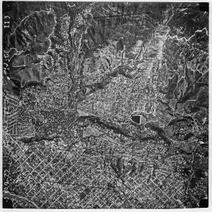 Aerial photograph of SBBG and vicinity