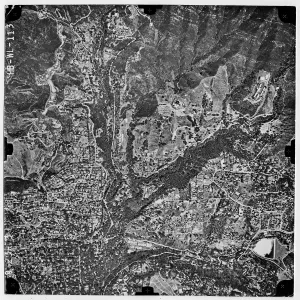 Aerial photograph of SBBG and vicinity