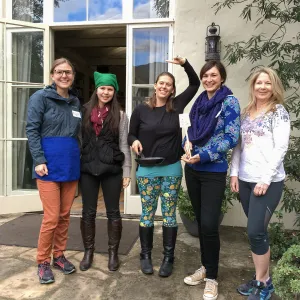 Pancake Day 2018, winning pancake race team.