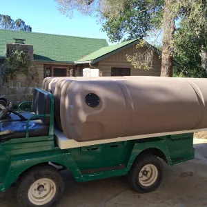 Installaion of rainwater collection tank at the Water Wise Home Garden