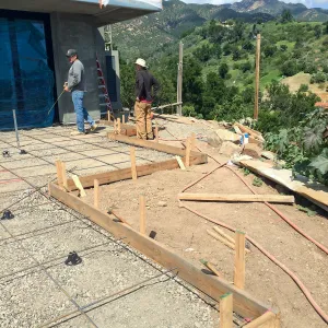 Pritzlaff Conservation Center, south side patio construction