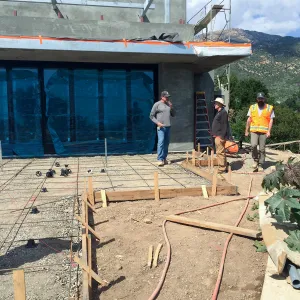 Pritzlaff Conservation Center, south side patio construction