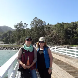 SBBG Staff field trip to Santa Cruz Island, Prisoners Harbor, Heather Wehnau, Tricia Wardlaw