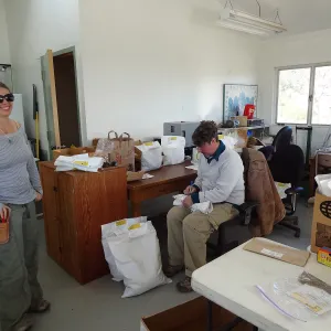 Seed Bank at Horticulture unit, Heather Wehnau and Bruce Reed