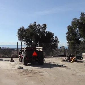 Hort unit (before installation of new shade structure and compactor growing benches)