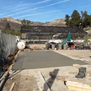 Construction at Hort Unit, new concrete slab