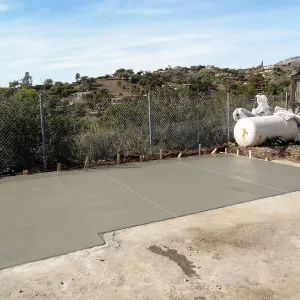 Construction at Hort Unit, new concrete slab