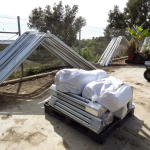 materials for new shade structure at the Hort Unit
