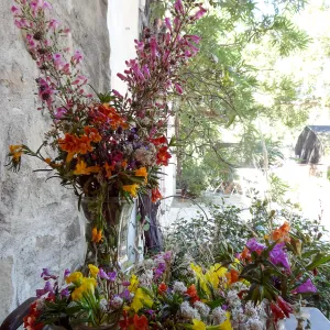 Spring wildflower floral arrangements