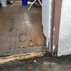 Door to the office, west side of the Library