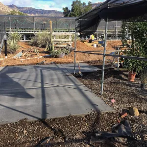 Work at the Garden Growers Canyard, new concrete pad