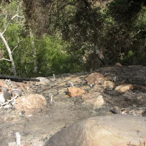 Site of Home Demonstration Deck after Jesusita Fire