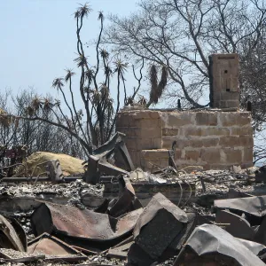 Gane House site after Jesusita Fire