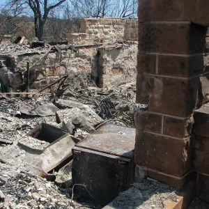Gane House site after Jesusita Fire