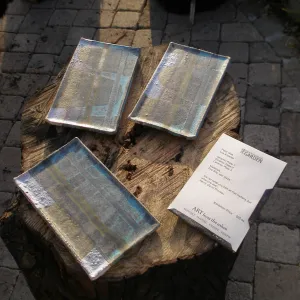 Ceramic plates by Peter Gee, Art from the Ashes