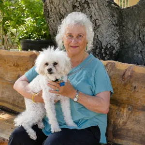 Trails â€˜n' Tails 2018 doggie lookalike winners Susan Clark and Simone