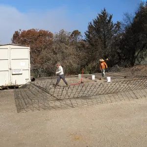 Construction of Herb Parker's â€˜Haven' labyrinth