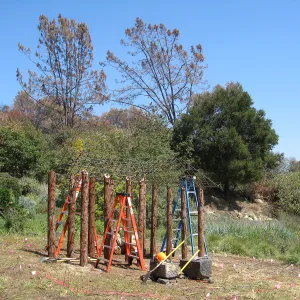 Construction of Herb Parker's â€˜Haven' labyrinth