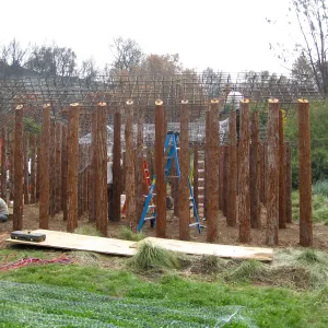 Construction of Herb Parker's â€˜Haven' labyrinth