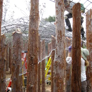 Construction of Herb Parker's â€˜Haven' labyrinth
