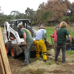 Construction of Herb Parker's â€˜Haven' labyrinth