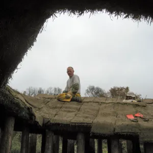 Construction of Herb Parker's â€˜Haven' labyrinth, Herb Parker