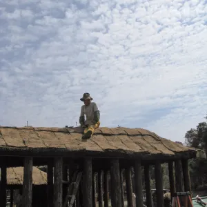 Construction of Herb Parker's â€˜Haven' labyrinth