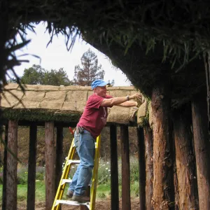 Construction of Herb Parker's â€˜Haven' labyrinth, Dave Kershaw