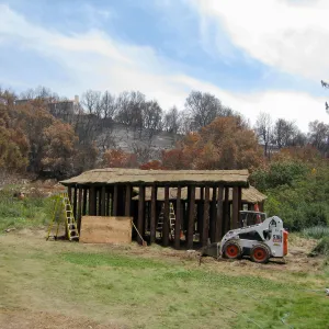 Construction of Herb Parker's â€˜Haven' labyrinth
