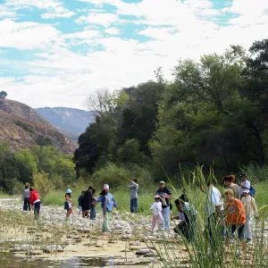 FamCamp 2005, Group at river