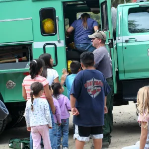 FamCamp 2005, Fire truck demonstration