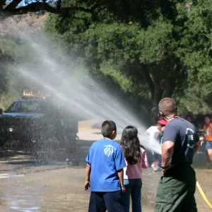 FamCamp 2005, Fire truck demonstration
