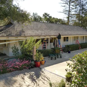 North Wing roof replacement, gutter installation