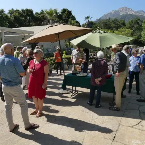 Dedication ceremony for â€œAfter the Rainsâ€ mosaic by Patti Jacquemain