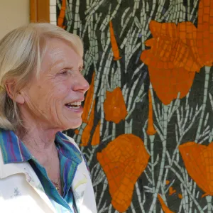 Dedication ceremony for â€œAfter the Rainsâ€ mosaic by Patti Jacquemain