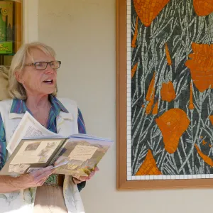 Dedication ceremony for â€œAfter the Rainsâ€ mosaic by Patti Jacquemain